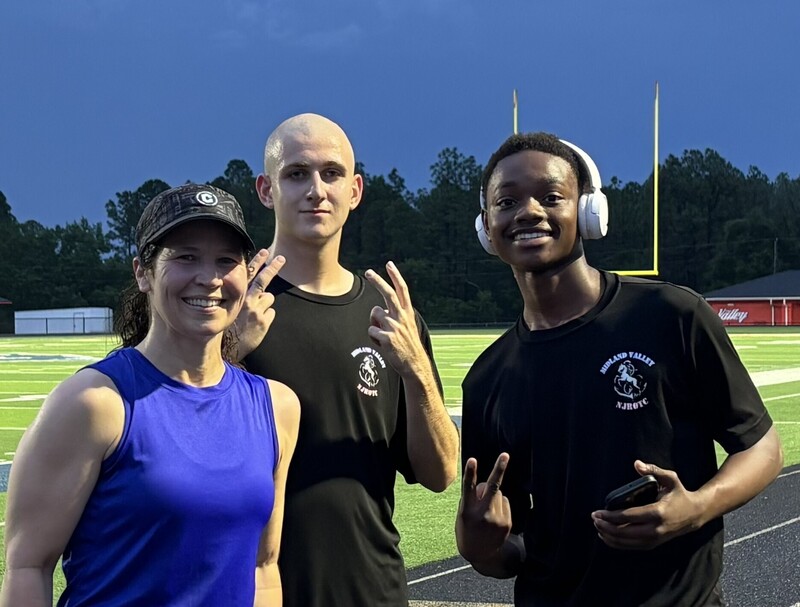 Assistant Superintendent of Special Programs after her 5:30 AM mile run.