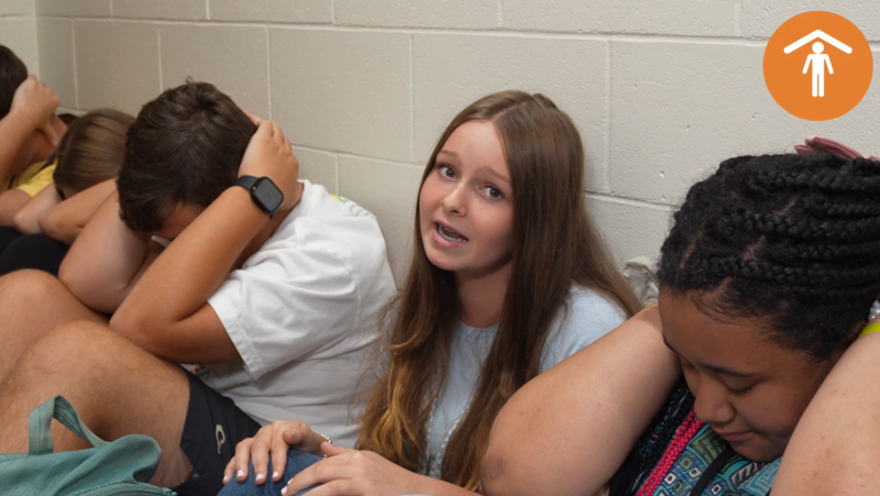 Screenshot of students durinfg the shelter portion.