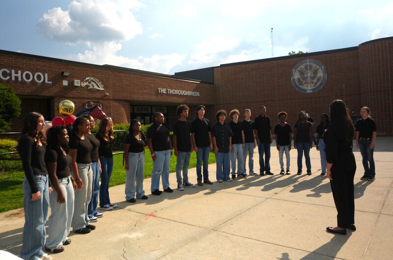 South Aiken High School chorus sings alma mater.