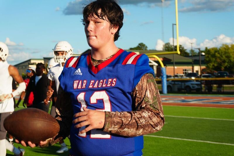 Wagener-Salley player warms up.