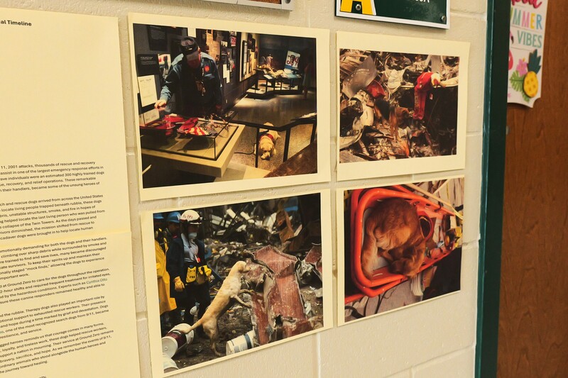 Portion of the memorial wall at Aiken High School.