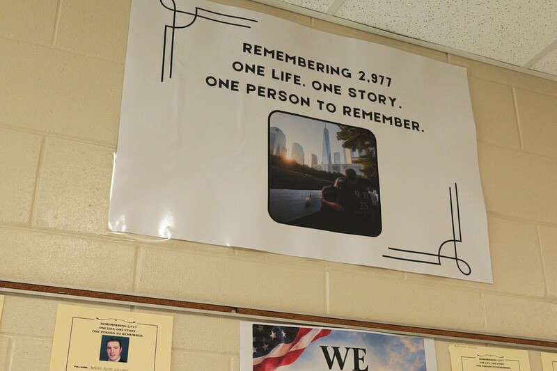 Portion of the memorial wall at Aiken High School.
