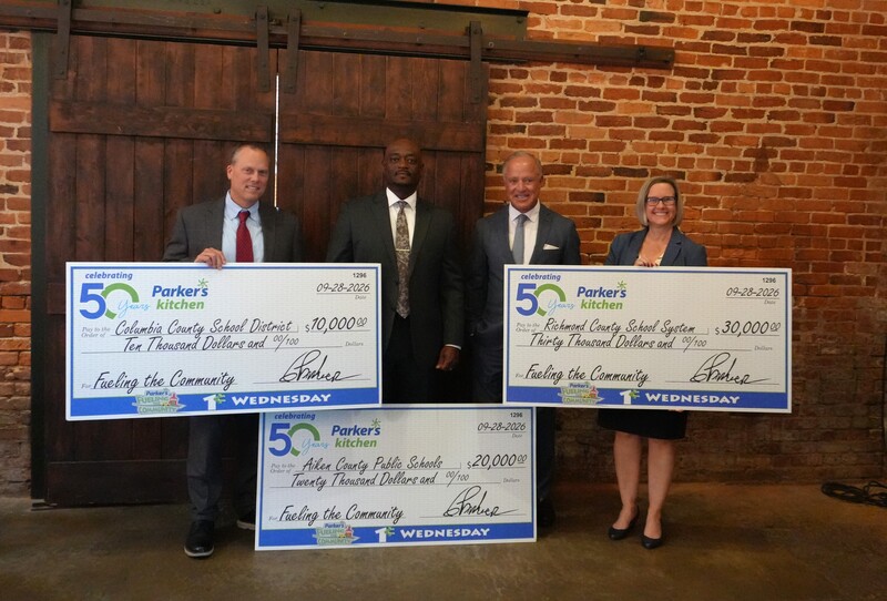 Aiken County, Richmond County and Columbia County schools each received money from Parker's Kitchen.