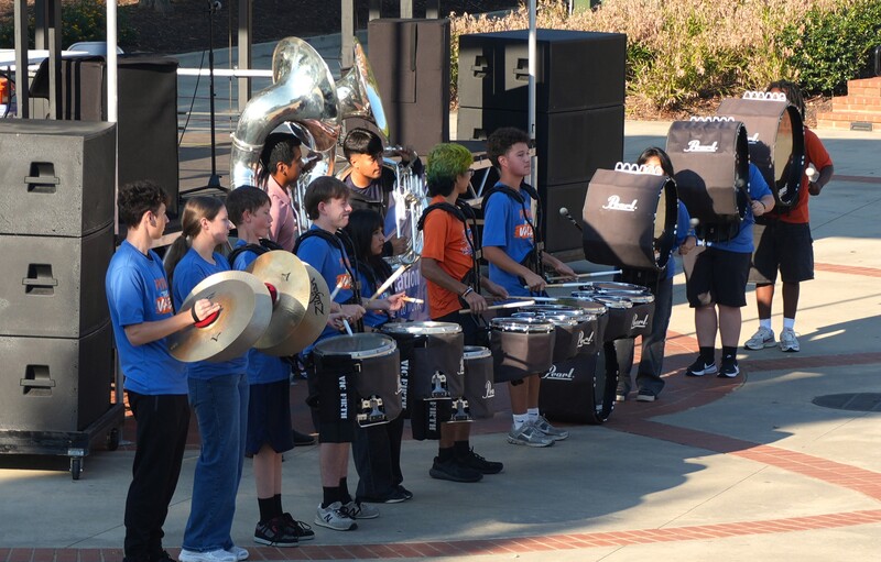 Midland Valley Drumline performs.