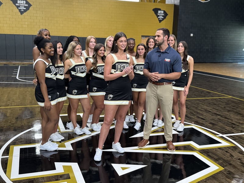 North Augusta High Cheerleaders interviewed by FOX54 Reporter. 