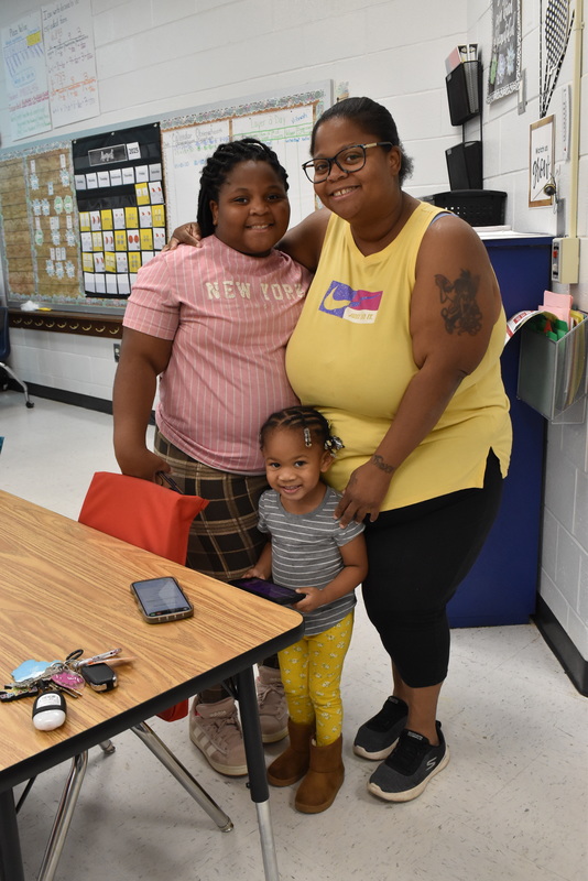 Family at open house.