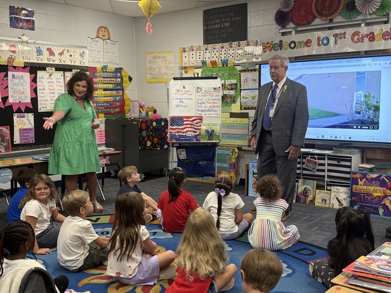 Congressman Joe Wilson visits North AugustaCongressman Joe Wilson visits North Augusta Elementary and reads to students. Elementary.