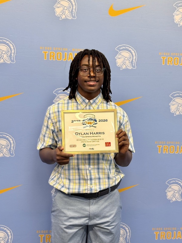 RSM Middle/High's Dylan Harris named WJBF's Scholar Athlete of the Week.