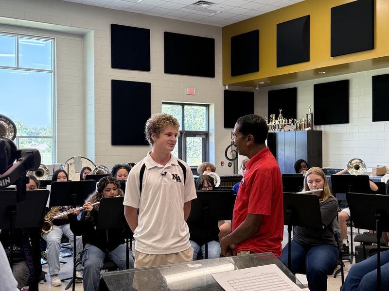 NAHS Marching Band featured on WFXG's Varsity Drive. 