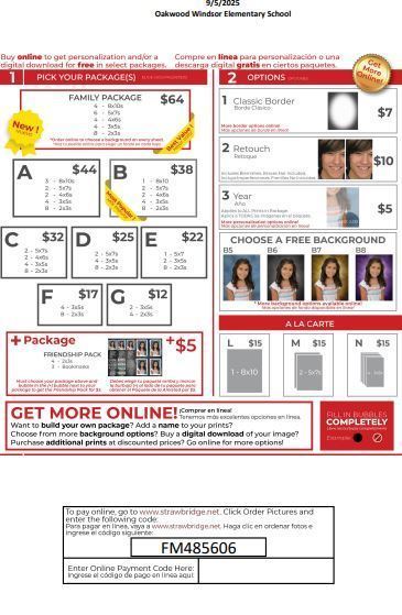 Text regarding Picture Package Purchase Options