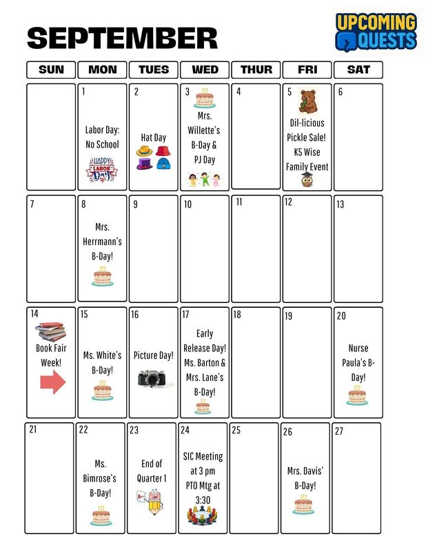 September Calendar