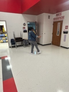 Staff celebrating donations.