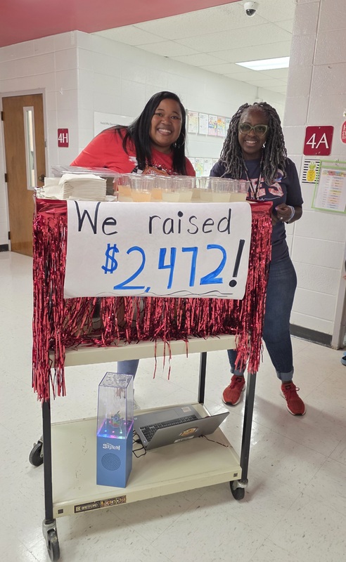 Staff with celebration cart.