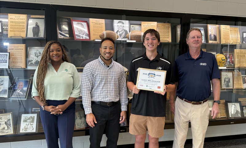 LUKE WALDHAUER OF NORTH AUGUSTA HIGH HONORED AS SCHOLAR ATHLETE WITH WJBF PARTNERS.