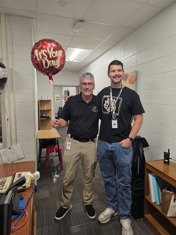 People with balloons.