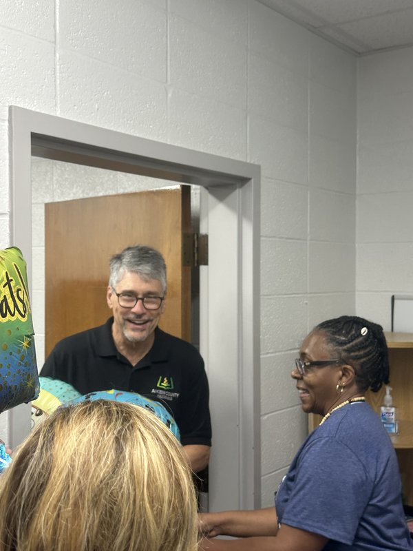 People with balloons.