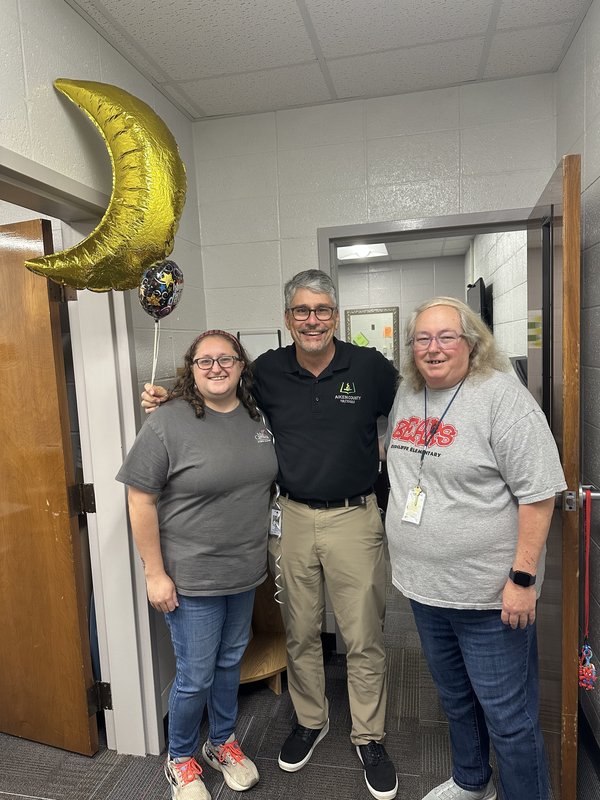 People with balloons.