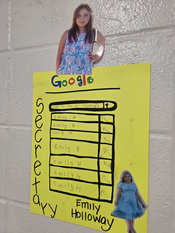 Campaign poster: Google Emily Holliway Secretray.