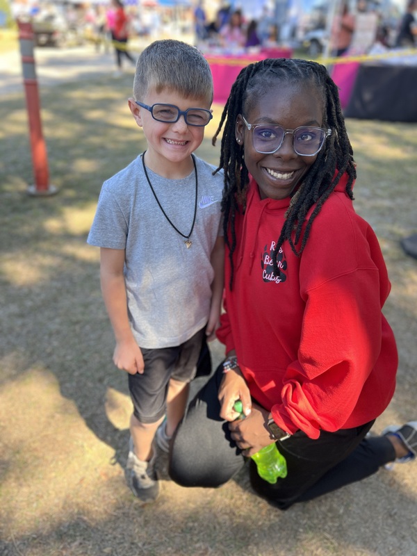 Student and staff at Hook n Cook festival.