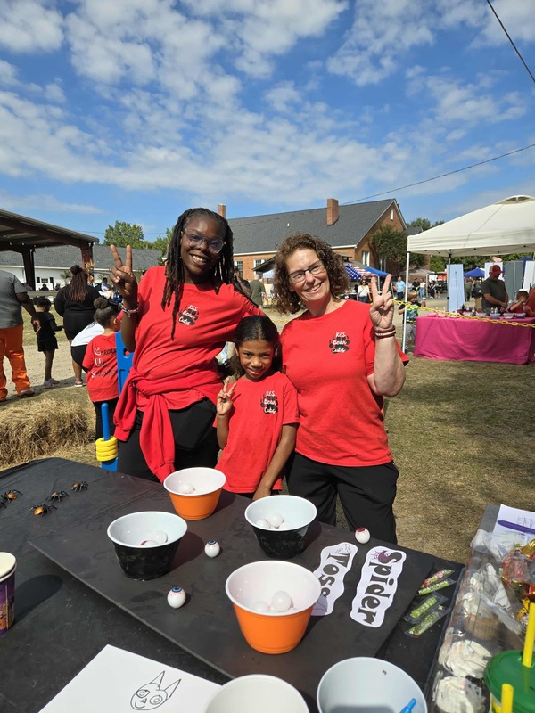 Student and staff at Hook n Cook festival.