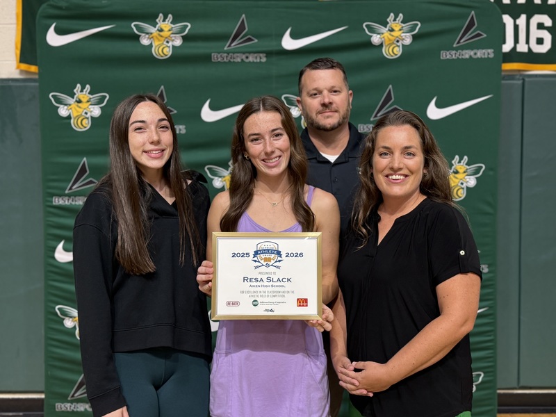 Aiken High School's Resa Slack honored as WJBF Scholar Athlete.