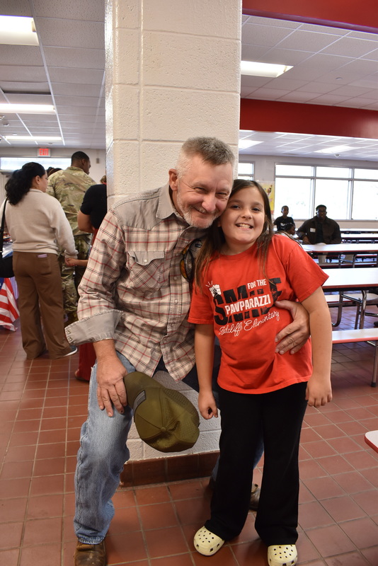 Military families at program.