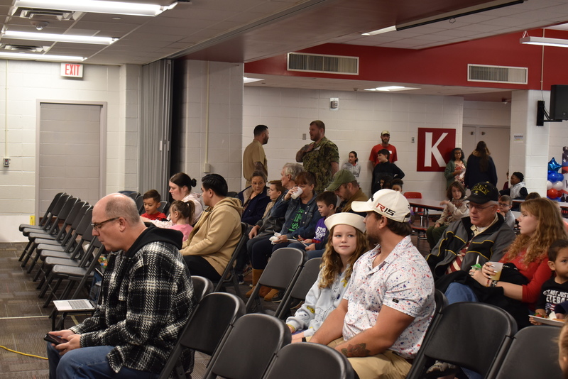 Military families at program.