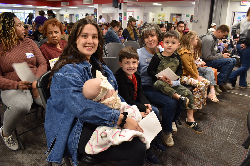 Military families at program.