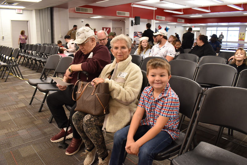 Military families at program.