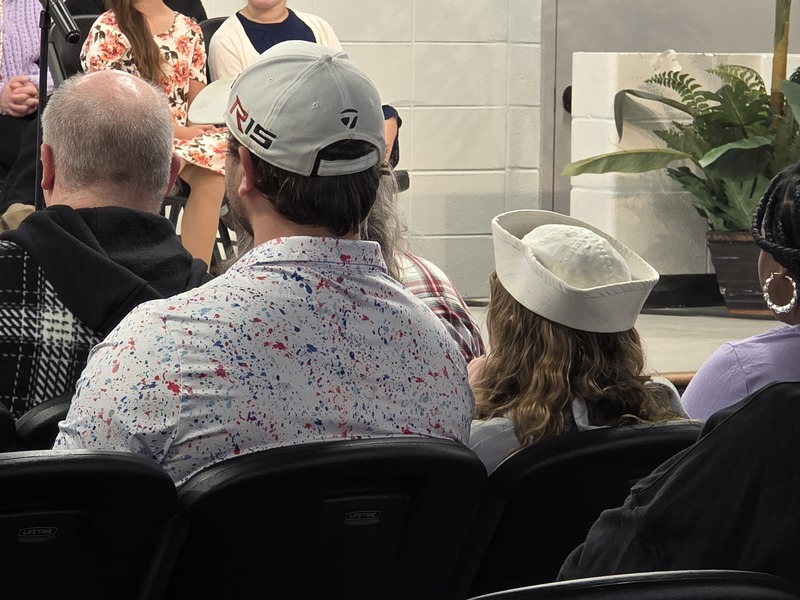 Military families at program.