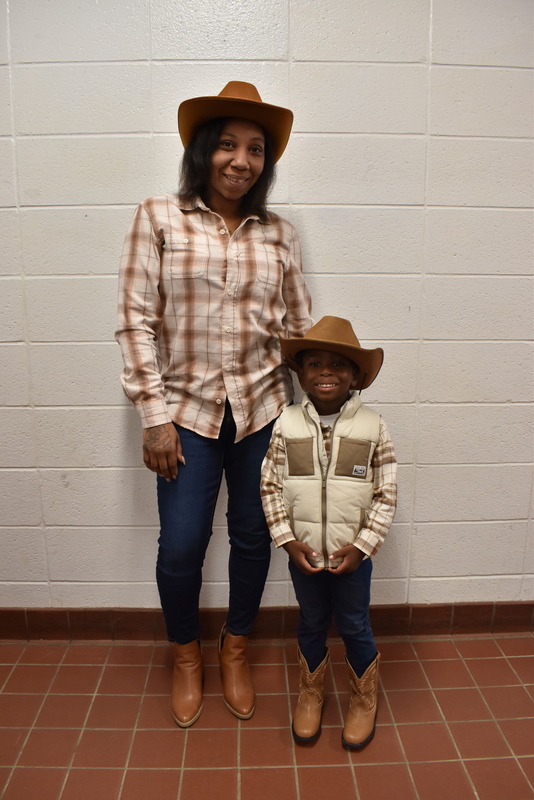 Families at rodeo dance.