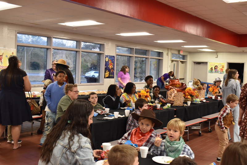 Families at rodeo dance.