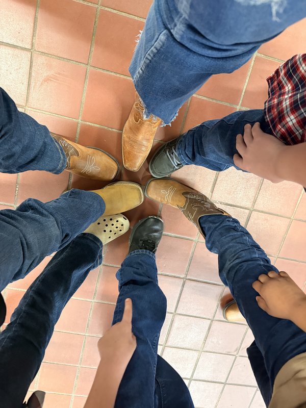 Boots in a circle.