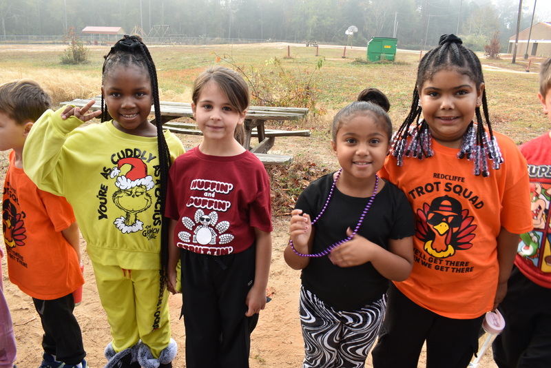 Students waiting to start the Turkey Trot.