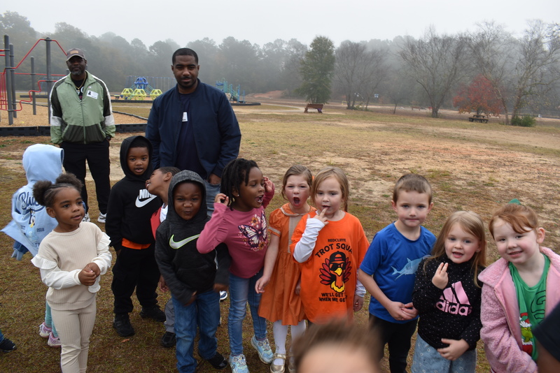 Students waiting to start the Turkey Trot.