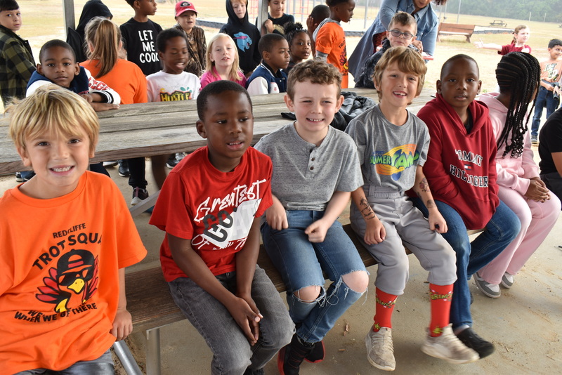Students waiting to start the Turkey Trot.