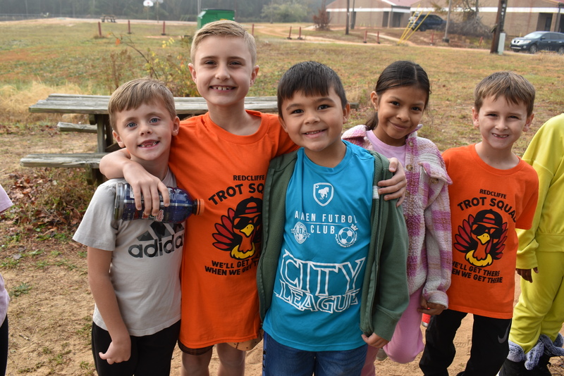 Students waiting to start the Turkey Trot.