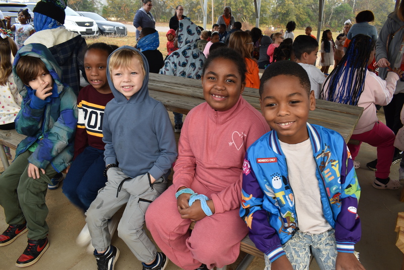 Students waiting to start the Turkey Trot.
