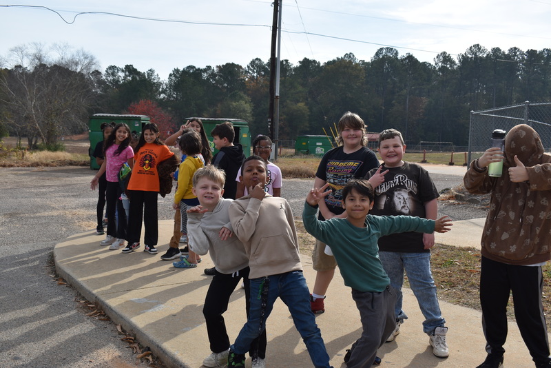 Students waiting to start the Turkey Trot.