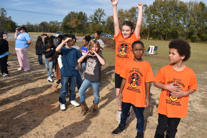 Students waiting to start the Turkey Trot.
