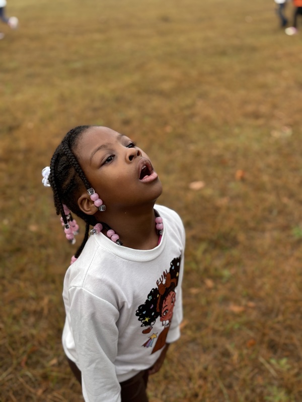 Student tired at end of Turkey Trot.
