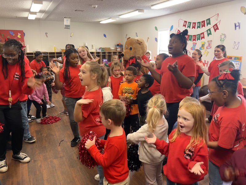 Spirit team performing at daycare.