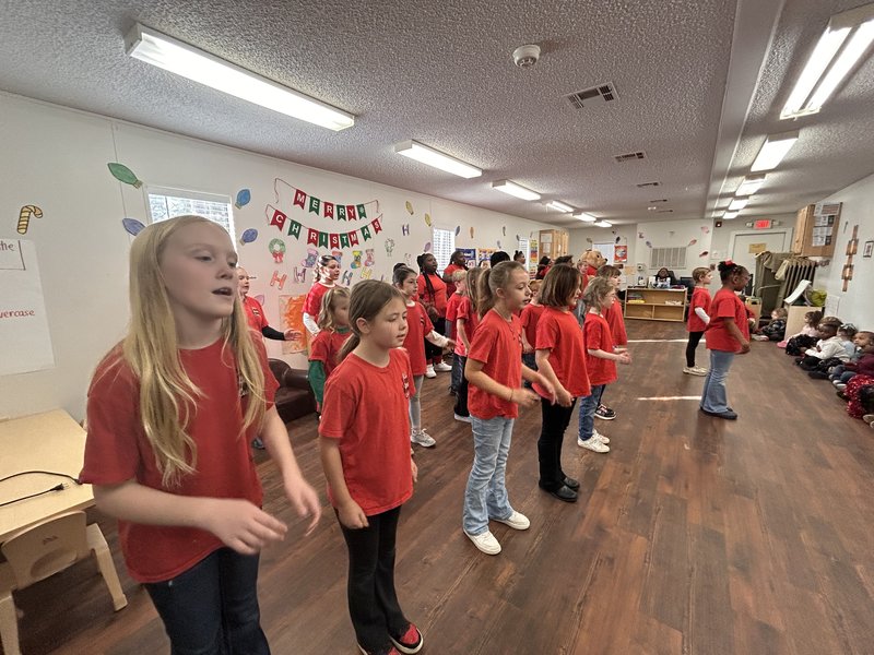 Spirit team performing at daycare.