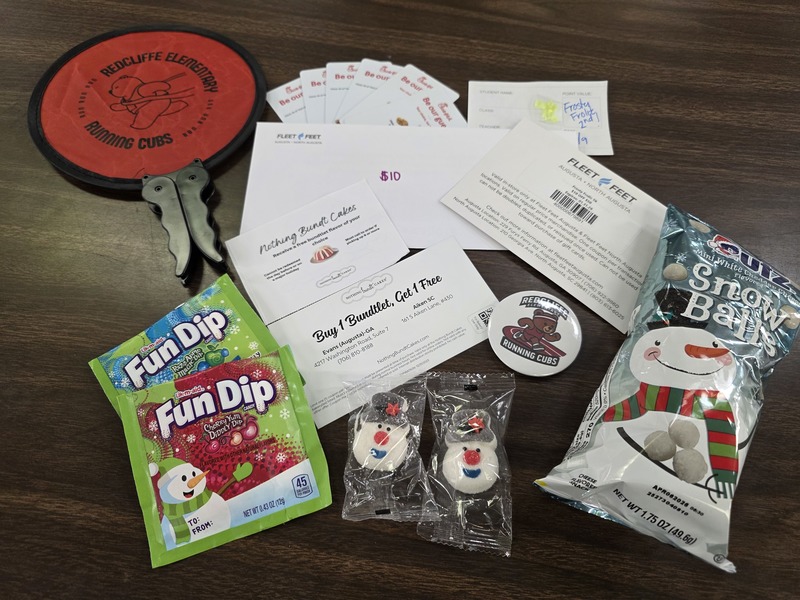 Prizes on display for 2nd place.