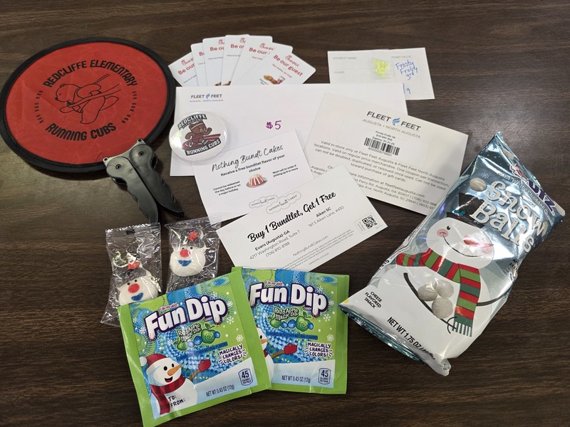 Prizes on display for 3rd place.