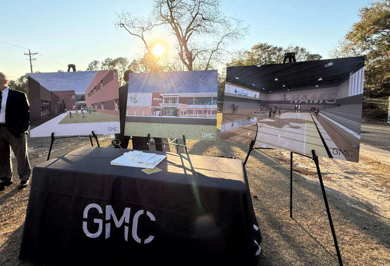 photo of renderings of the updates and new additions to North Augusta Middle School