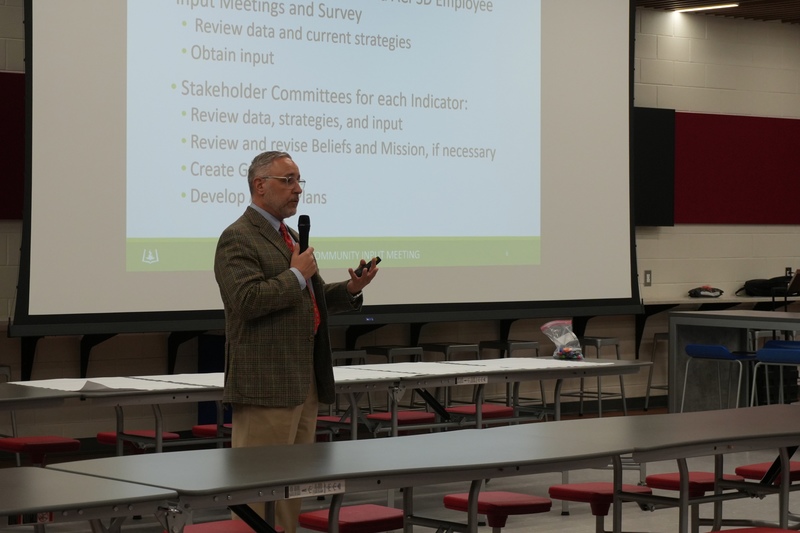 Salvatore Minolfo presenting at community input meeting.