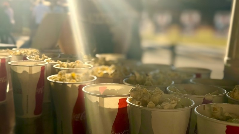 Popcorn at concession stand 