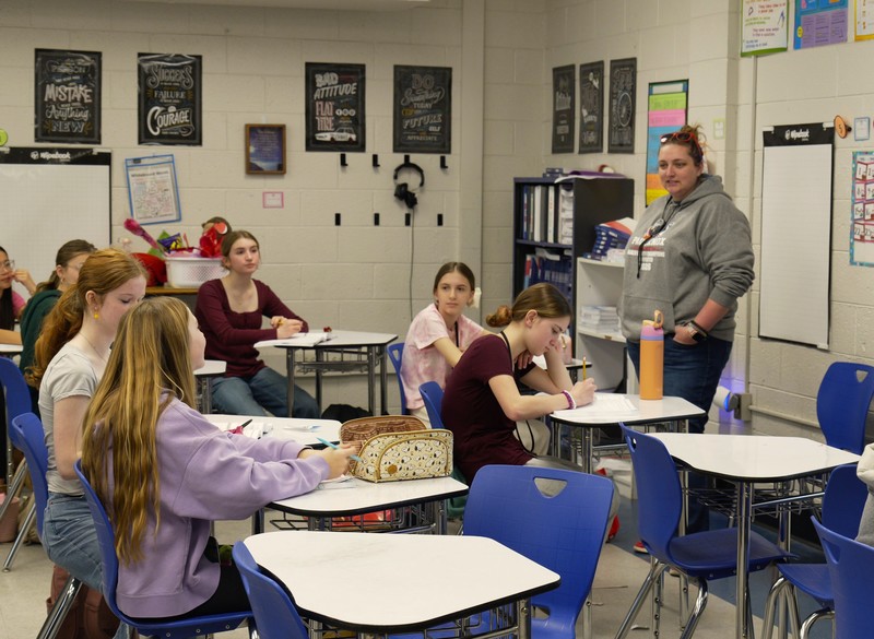 Heather Parliament teaches her 7th grade stuents.