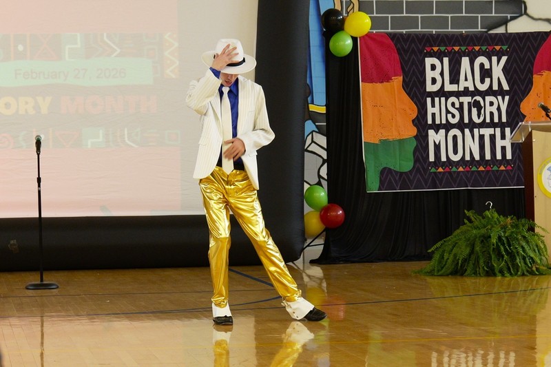 Student channels Michael Jackson in tribute performance.